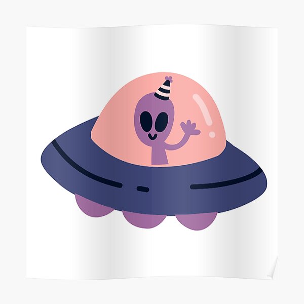 "Cartoon Alien" Poster for Sale by Luv2022 Redbubble