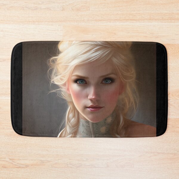Item preview, Sexy Blonde North Pole Elf in White Corset with Blue Lace Choker designed and sold by Eliteijr.