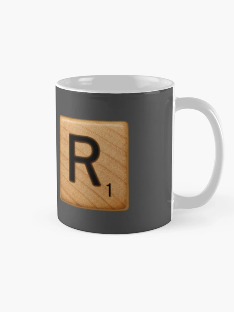 Thumbnail 3 of 6, Coffee Mug, Scrabble Tile Letter R Initial "R" designed and sold by RstyBcktWkshp.