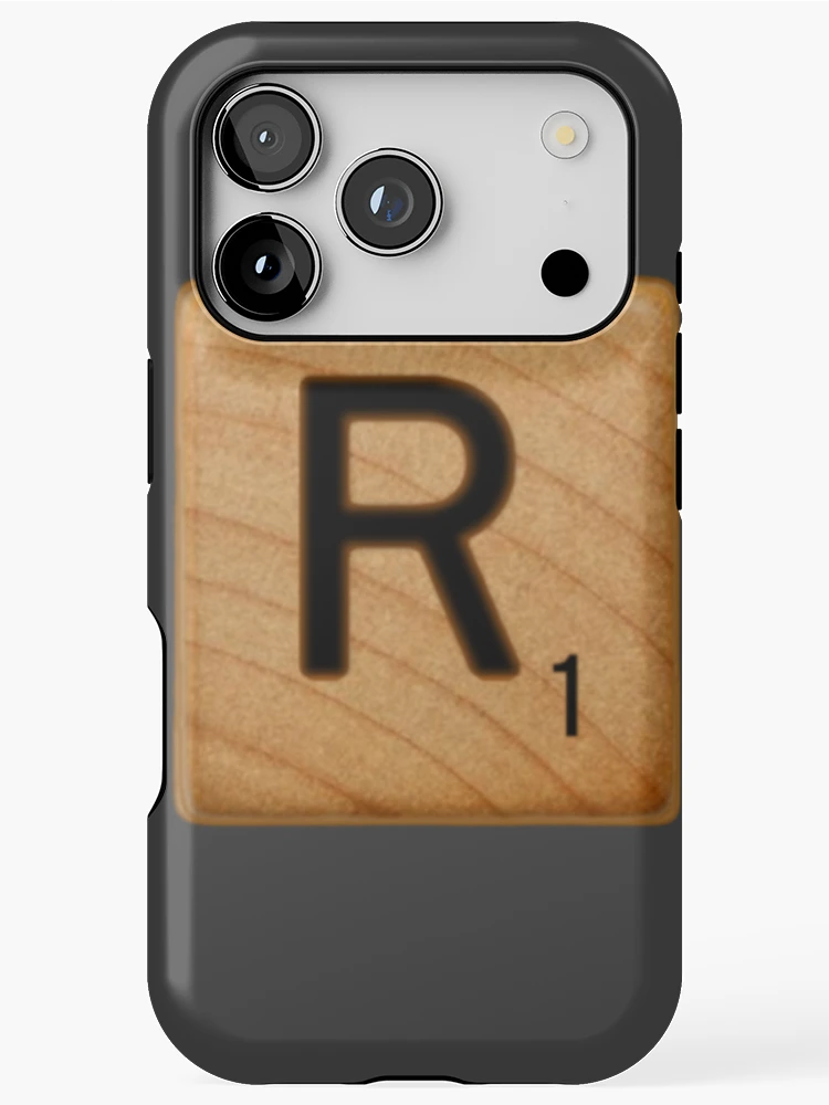 Thumbnail 1 of 4, iPhone Case, Scrabble Tile Letter R Initial "R" designed and sold by RstyBcktWkshp.