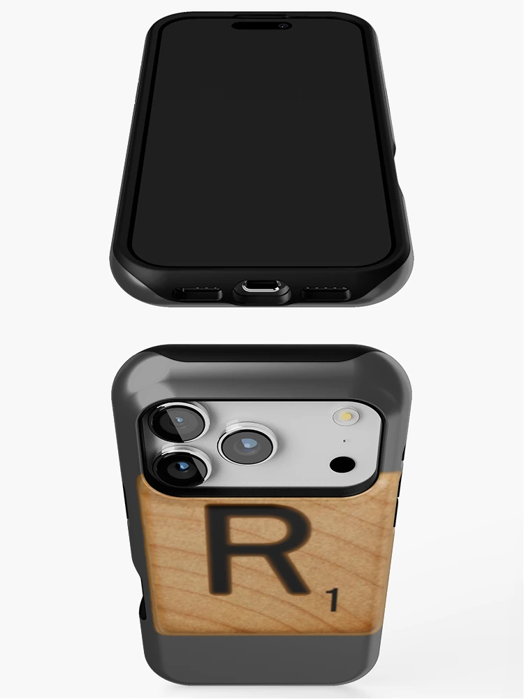 Thumbnail 3 of 4, iPhone Case, Scrabble Tile Letter R Initial "R" designed and sold by RstyBcktWkshp.
