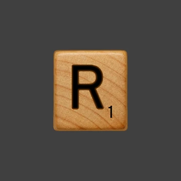 Artwork thumbnail, Scrabble Tile Letter R Initial "R" by RstyBcktWkshp