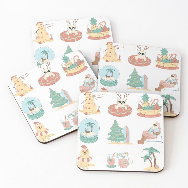 Item preview, Summer Christmas Beach Collage designed and sold by KeturahCreative.