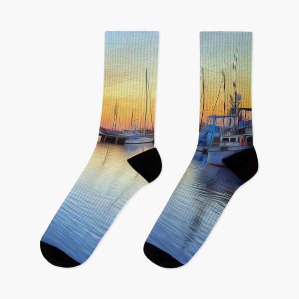 Item preview, Boats at the Jetty designed and sold by Huskyyy Designs.