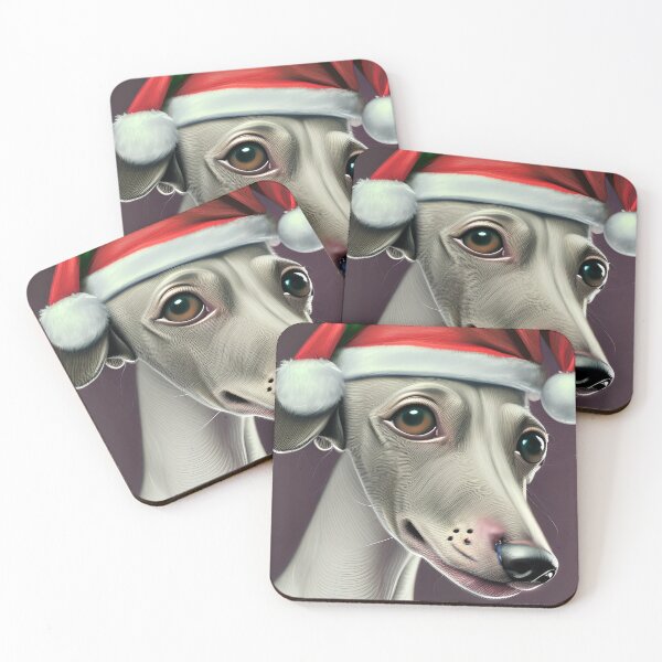 Item preview, Christmas Italian Greyhound Wearing A Santa Hat designed and sold by ZenEverAI.