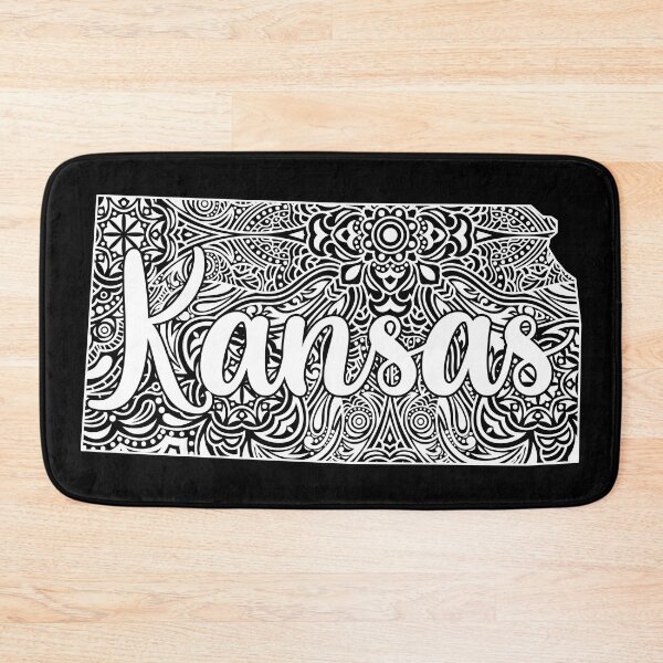 Item preview, Patriotic Decorative Mandala Style Map of Kansas designed and sold by mrhighsky.