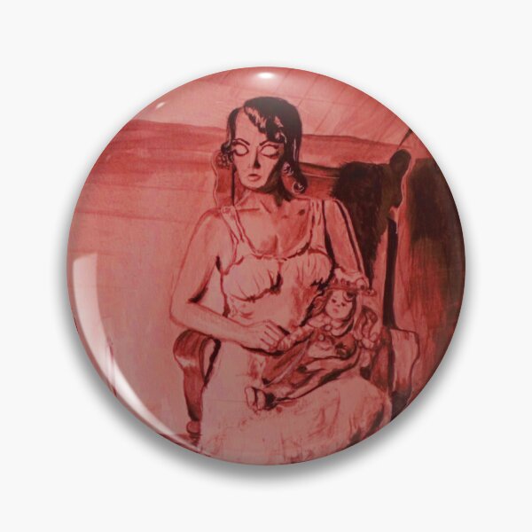 Item preview, Possessed Woman holding a doll in red designed and sold by aprilwebbartist.
