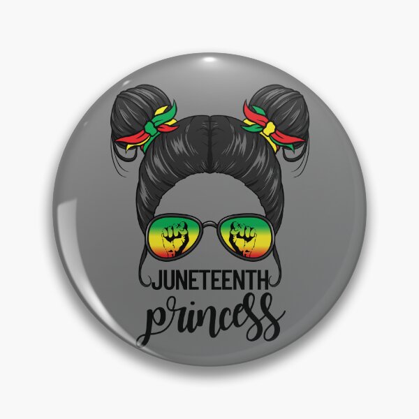 Artikelvorschau, Juneteenth Princess Messy Bun Black Girl's Juneteenth Gear entworfen und verkauft von DynamicDesign.
