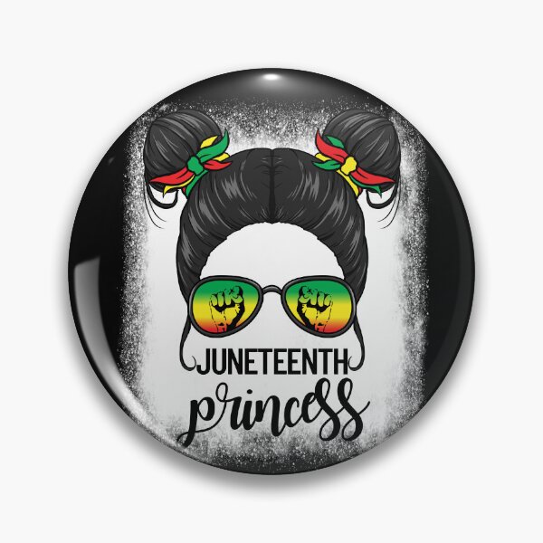 Artikelvorschau, Juneteenth Princess Messy Bun Black Girl's Juneteenth Gear entworfen und verkauft von DynamicDesign.