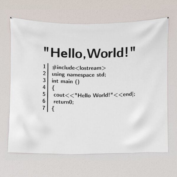 Item preview, Hello World Program - Programmer T-Shirt designed and sold by NoriTEEs.