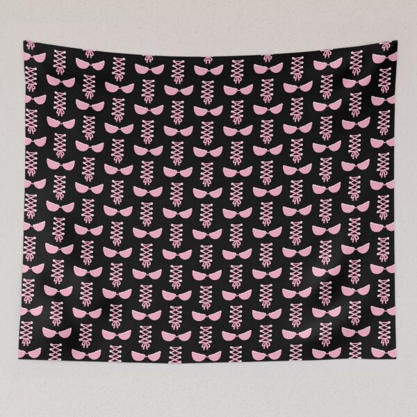 Item preview, Corset ribbon and bra with Pink lace designed and sold by Hypnotees.