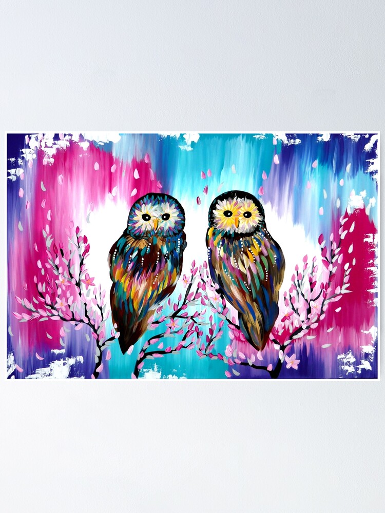 Thumbnail 1 of 3, Poster, Two owls designed and sold by CateJacobs.