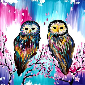 Artwork thumbnail, Two owls by CateJacobs