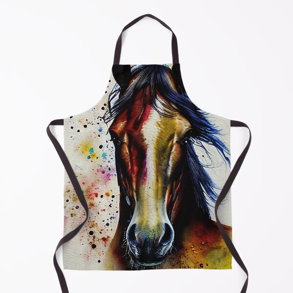 Item preview, Horse face portrait watercolor painting designed and sold by Artforhorse.