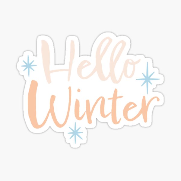Hello Winter Sticker