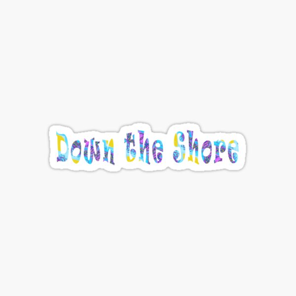 Down the Shore fireworks Fitted Scoop Sticker