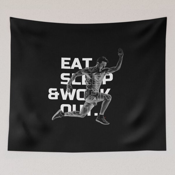 Item preview, Eat Sleep and Workout designed and sold by Zeetube.