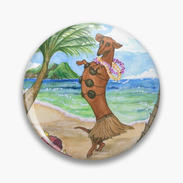 Item preview, Hula Dancing Dachshund - It’s Topically Tropical! designed and sold by TerryPond.