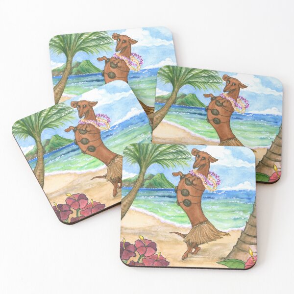 Item preview, Hula Dancing Dachshund - It’s Topically Tropical! designed and sold by TerryPond.
