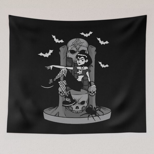 Item preview, Halloween Dark Throne Metal Punk Rock Gothic Grunge Alt Girl designed and sold by MyFreakyWorld.