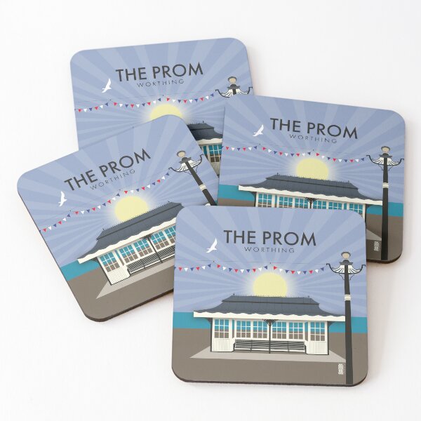 Item preview, The Prom, Worthing Promenade. Vintage style architecture illustration and gifts designed and sold by Vicky Anne Vaughan.