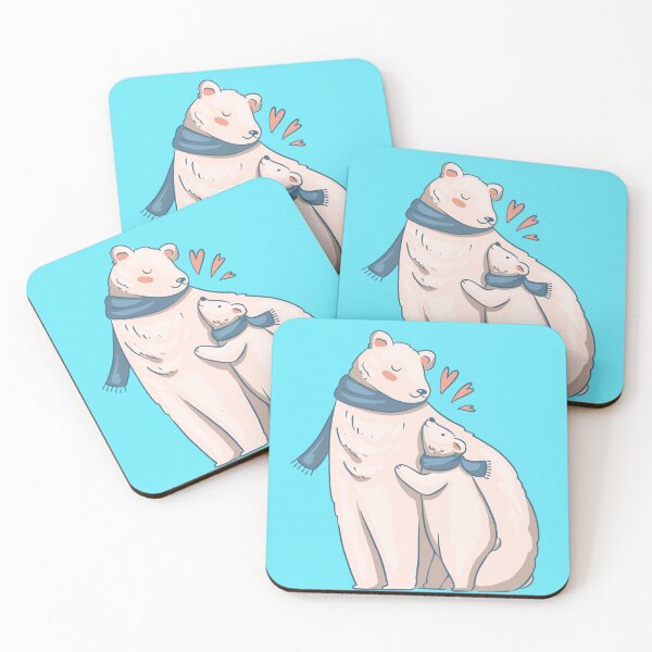 Item preview, Cute Adorable Baby Cub Snuggle Up with Mama Polar Bear designed and sold by KaylaStudio.