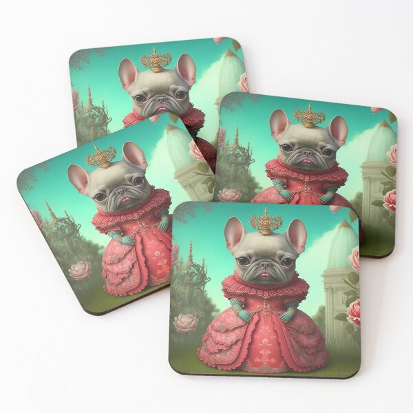 Item preview, Little Princess frenchie dog doll in a surreal landscape designed and sold by ladarkepoque.
