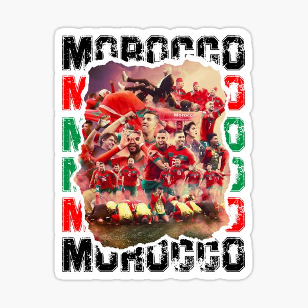 😍 Sticker foot maillot equipe Maroc pour les supporters