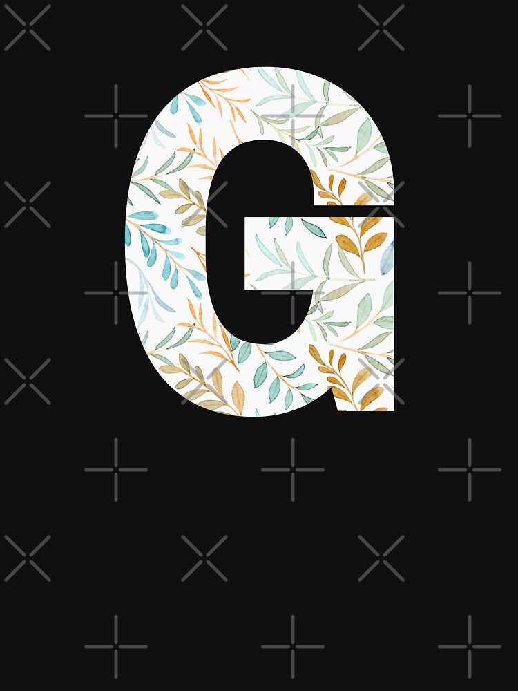 Alphabet Letter G - Tropical Watercolor Monogram | Essential T-Shirt