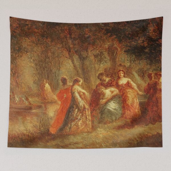 Item preview, Adolphe-Joseph-Thomas Monticelli, French, 1824-1886 -- Boating Party designed and sold by Vintage Designs +.