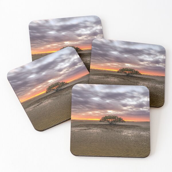 Item preview, Dramatic sunset over tree and beach designed and sold by Justin Mckinney.