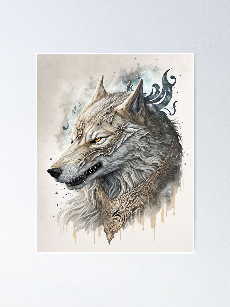 "Fenrir Wolf Of Norse Mythology" Poster For Sale By TheHistoryWorld ...