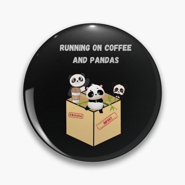 Item preview, Running on Coffee and Import Pandas Python Joke design designed and sold by t1n3333.