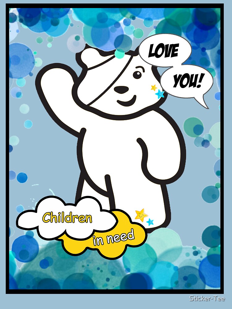 "Tesco pudsey bear children in need pudsey bear" Tshirt for Sale by StickerTee Redbubble