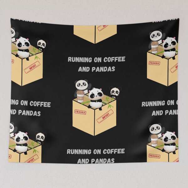 Item preview, Running on Coffee and Import Pandas Python Joke design designed and sold by t1n3333.