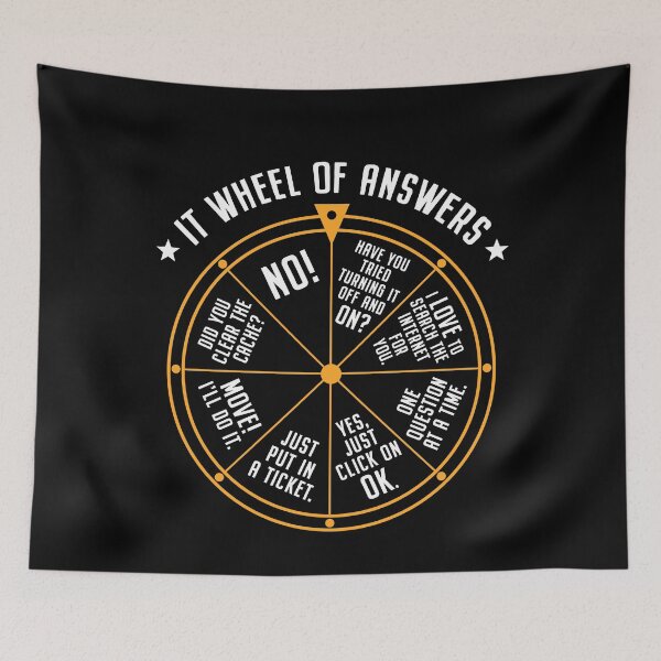 Item preview, IT Support Wheel of Answers Fortune Tech Specialist Technician IT designed and sold by EDcreations.