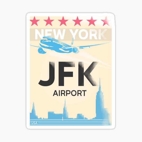 Item preview, JFK NEW YORK airport designed and sold by airportstickers K. G..