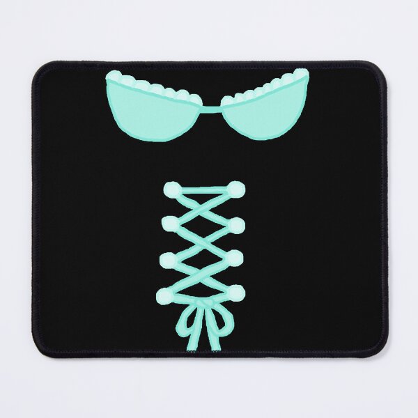 Item preview, Corset ribbon and bra with Turquoise lace designed and sold by Hypnotees.