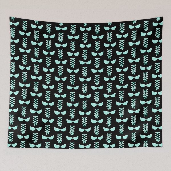 Item preview, Corset ribbon and bra with Turquoise lace designed and sold by Hypnotees.