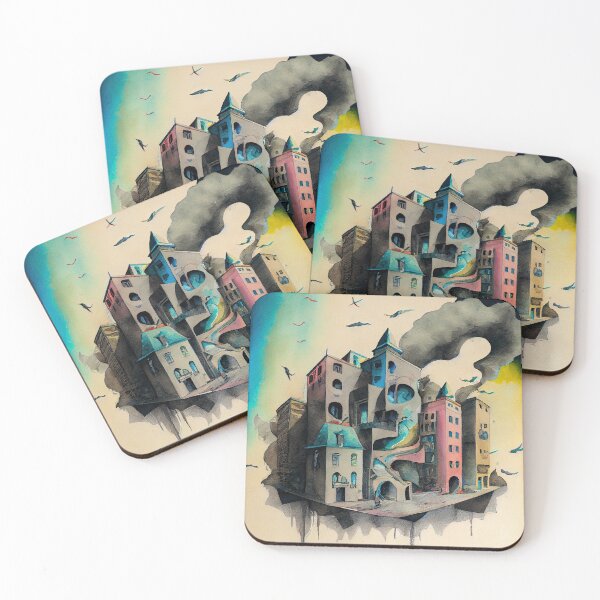 Item preview, Surrealist Cityscape IV designed and sold by Red-Alien.