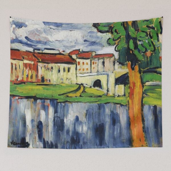 Item preview, Vintage expressionist landscape designed and sold by Vintage Designs +.