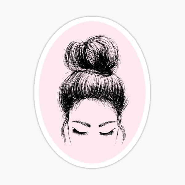 Messy Bun Sticker