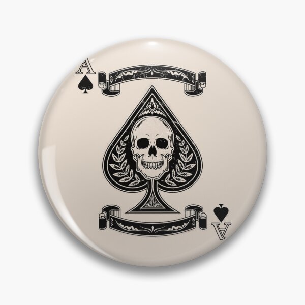 Item preview, Ace of Spades Skull Heavy Metal Gothic Rock Lover Biker Gift (Off-white) designed and sold by zicutza.