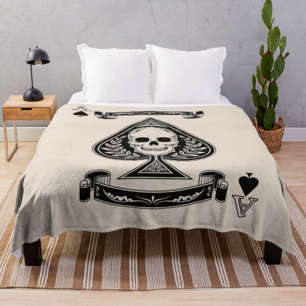 Item preview, Ace of Spades Skull Heavy Metal Gothic Rock Lover Biker Gift (Off-white) designed and sold by zicutza.