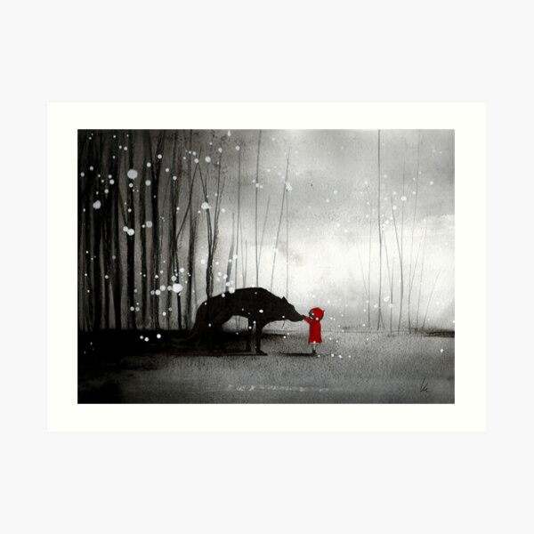 Little Red Riding Hood ~ The Fisrt Touch Art Print