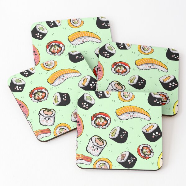 Item preview, Kawaii Sushi Print (Mint Green) designed and sold by DreamFruit11.