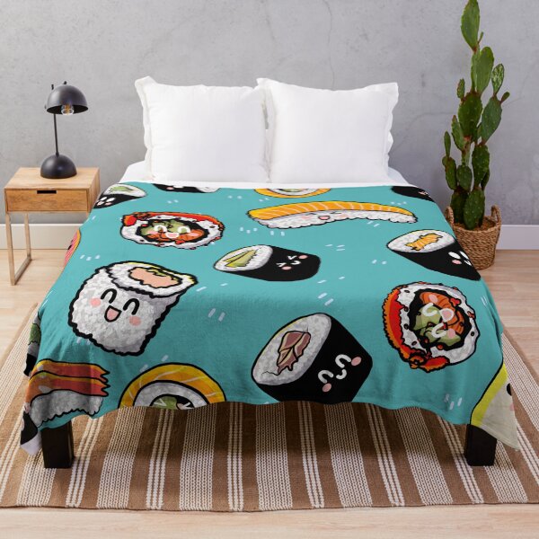 Item preview, Kawaii Sushi Print (Mint Blue) designed and sold by DreamFruit11.