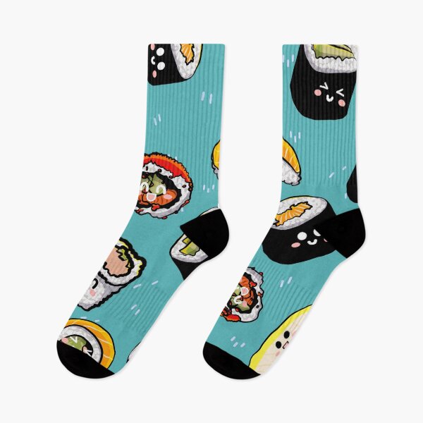Item preview, Kawaii Sushi Print (Mint Blue) designed and sold by DreamFruit11.