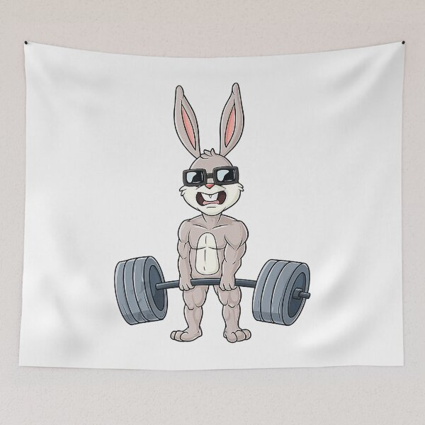 Item preview, Easter Day Rabbit Weightlifting Funny Deadlift Fitness designed and sold by GeorgiHeyward.