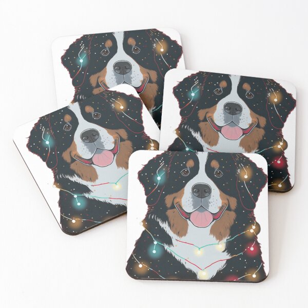 Item preview, cute bernese mountain christmas lights bernese mountain dog lover xmas 02 designed and sold by printiesart.